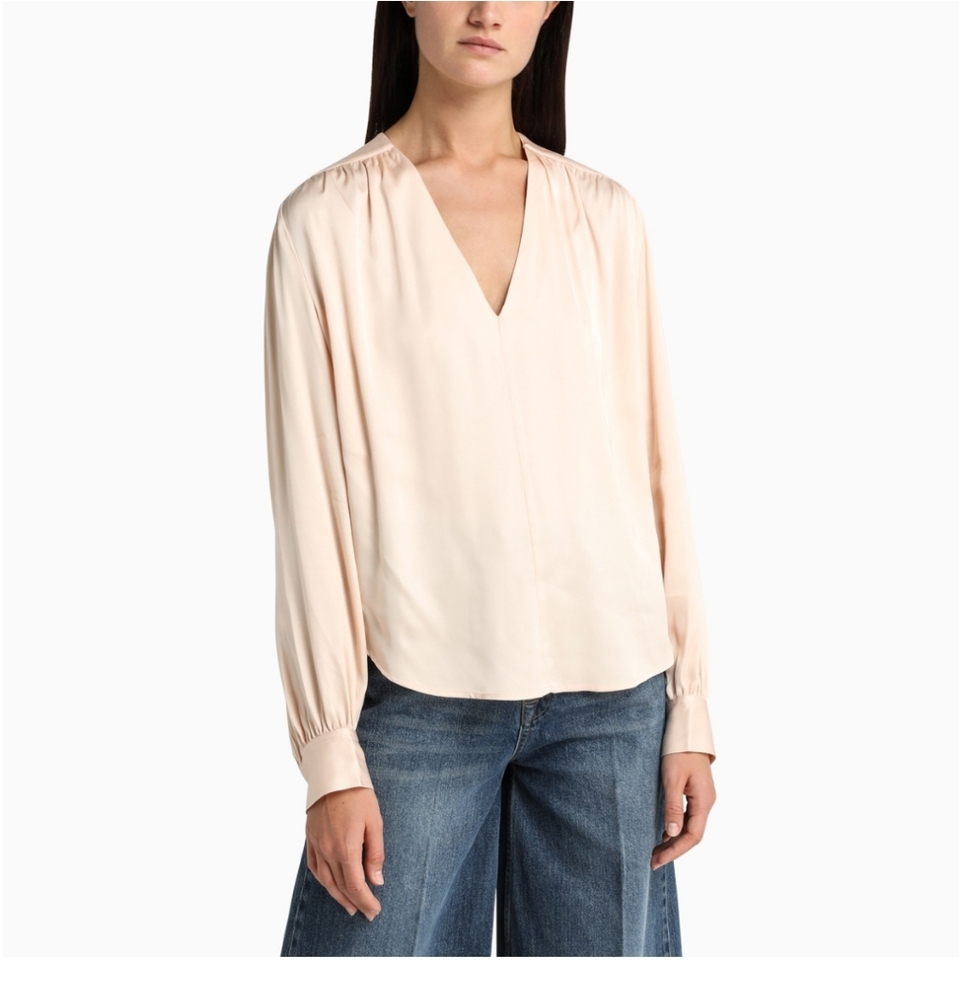 Remain Birger Christensen V-Neck Blouse - Soft Pink
